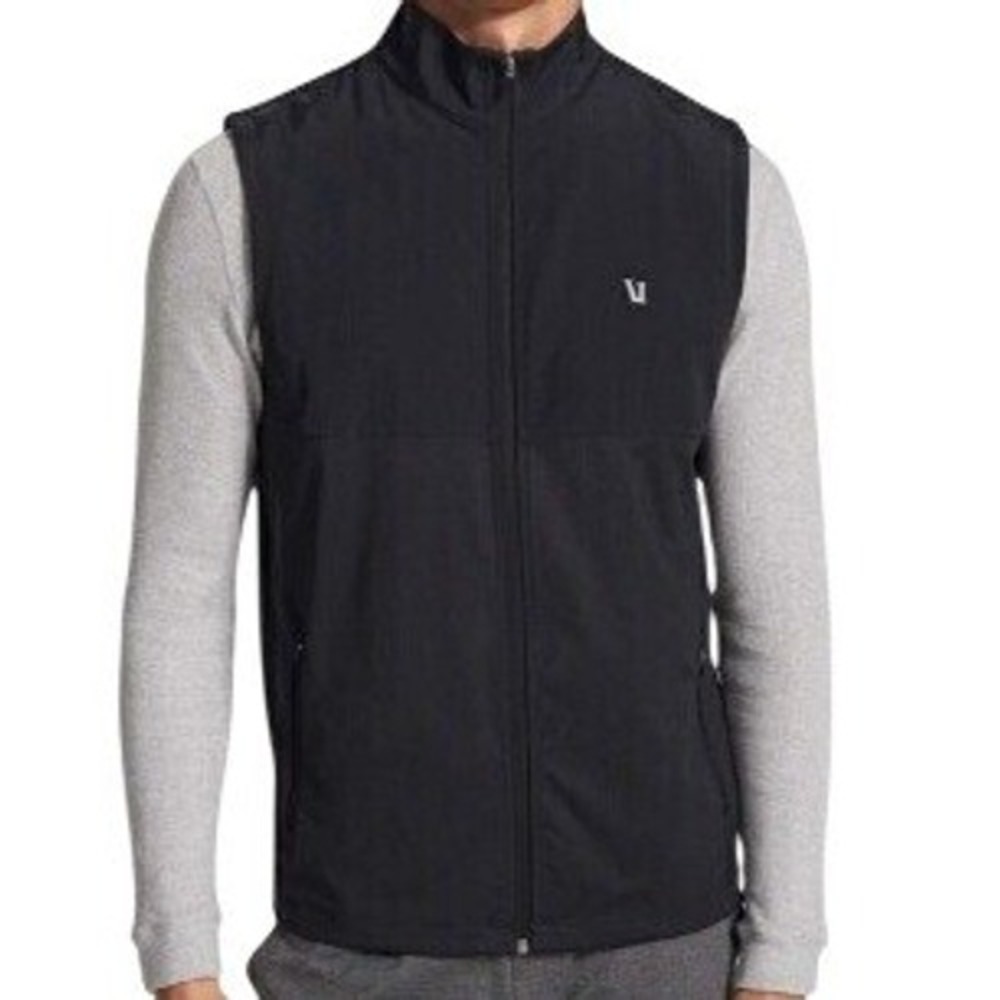 Vuori Mens Sunday Element Vest Black Full Zip Size Medium